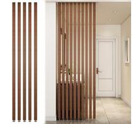 Cloison de séparation du sol au plafond à lattes en bois - Séparation moderne pour salon, bureau, restaurant - Colonne décorative creuse élégante (couleur bois, 205 cm)