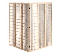 Cloison de Séparation - DUOKU - Paravent Japonais 6 Panneaux - Bois Pliable - Intérieur - Classique