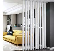 Cloison de séparation élégante en aluminium du sol au plafond, sans perçage, hauteur 1,70 m, design blanc élégant pour appartement, maison, bureau - Séparateur d'espace polyvalent
