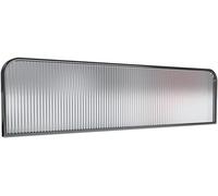 Cloison de séparation élégante en verre à rayures pour restaurants et salles à manger - Cloison de bureau basse noire (50 x 60 cm) - Séparateur de grille élégant pour une plus grande intimité et un