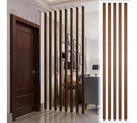 Cloison de séparation en Bois de 0,7 m à 2,4 m de Haut, cloison Creuse pour Salon, Restaurant, Bureau, entrée, Colonne, Couleur Bois, 5 pièces, 105 cm