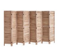 VEVOR Cloison de Séparation en Bois, Séparateur de Pièce Pliable à 8 Panneaux, Paravent de Confidentialité Intérieur à Volet 325x170 cm, pour Séparation de Pièce, Maison, Bureau et Chambre à Coucher