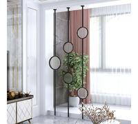 Cloison de séparation en Fer forgé sur Pied, idées de cloison de séparation sur Pied, écran de confidentialité en Forme de Colonne pour l'entrée du Salon et de la Chambre à Coucher(C,H-225cm/88in)