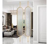 Cloison de séparation en métal, cloison moderne avec verre trempé et cadre en fer doré, cloison de séparation pour hall d'entrée, idéale pour une résidence hôtelière, 1 panneau(100cm/3.28ft)