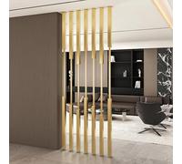 Cloison de séparation en métal doré, cloison de séparation pour hall d'entrée, du sol au plafond, pour la maison ou le bureau (5/8 pièces), facile à installer(8pcs-B,200cm/79in/6.6ft)