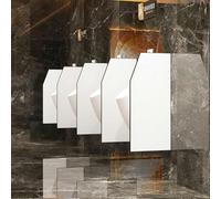 Cloison de séparation en panneau de déflecteur - Raccords en acier inoxydable - Séparateur mural d'intimité pour toilettes publiques, écoles, hôpitaux et entreprises