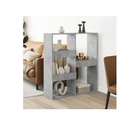 vidaXL Cloison de séparation gris béton 100x33x115cm bois d'ingénierie Marron