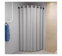 Cloison de séparation incurvée pour boutique réglable de 76,2 à 114,3 cm - Rideaux d'intimité élégants pour magasin de vêtements, vestiaires, tringle murale noire, 80 cm