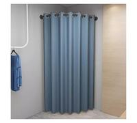 Cloison de séparation incurvée pour boutique - Tringle en métal de 76,2 à 114,3 cm - Cloison d'angle murale élégante pour dressing (noir, 100 cm)