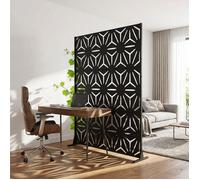 casa.pro Paravent Kilsturd Cloison de Séparation 180 x 120 x 40 cm Clôture Décorative Esthétique pour Extérieur et Intérieur Délimitation d'Espaces Jardin Terasse Acier Noir