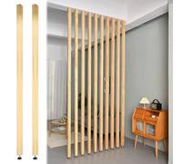 Cloison de séparation Minimaliste réglable en Bois - Cloison de séparation occultante du Sol au Plafond, sans perçage(2PCS 235cm)