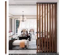 Cloison de séparation moderne du sol au plafond en bois - Poteau de séparation à lattes réglable de 70 à 240 cm de haut pour la maison, le bureau et l'entrée, installation sans perçage, design élégant
