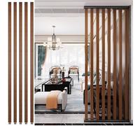 Cloison de séparation moderne du sol au plafond en bois - Réglable de 70 à 240 cm de haut - Cloison carrée à lattes pour maison, bureau, entrée, sans perçage, design élégant en bois