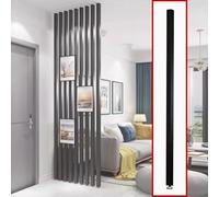 Cloison de séparation moderne en aluminium avec lattes carrées réglables en métal pour studio, couloir, entrée d'escalier