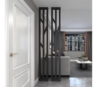Cloison de séparation moderne en métal - Paravent de séparation du sol au plafond avec pieds réglables - Solution d'intimité élégante pour le salon et le bureau - Design contemporain