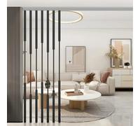 Cloison de séparation murale - 100 à 300 cm de haut - Panneaux d'intimité noirs avec lattes en métal pour bureau, escalier, loft - Solution élégante de séparation d'espace