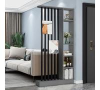 Cloison de séparation murale moderne et armoire de rangement - Grande cloison d'intimité avec étagères pour la maison, le bureau et le dortoir - Paravent décoratif pour étagère (gris-noir, 99,1 x 24,1