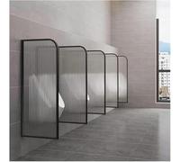 Cloison de séparation murale pour urinoir, écran de protection pour toilettes, cloison de toilettes publiques en verre trempé, pour espaces publics/salles de bains/hôtels (argent, 3 pièces) (noi