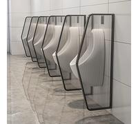 Cloison de séparation murale pour urinoir - Noir - Séparateur d'urinoir pour école/toilettes publiques - Extension d'écran d'urinoir - Panneau de séparation durable (1 pièce)