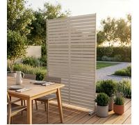 Cloison de séparation Nodepp pour extérieur et intérieur acier galvanisé 180 x 120 x 40 cm beige ail