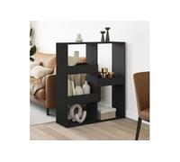 vidaXL Cloison de séparation noir 100x33x115 cm bois ingénierie Marron
