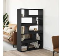 Cloison de séparation noir 100x33x156, 5 cm bois d ingénierie paravent pliable écran mobile séparateur pièce moderne pour salon bureau chambre maison design réglable filtre porte intégrée économique