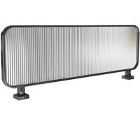 Cloison de séparation Noire Ajustable - Cloison décorative en Verre rayé pour salles à Manger et Restaurants. Solution de séparation Basse et Polyvalente pour préserver l'intimité dans Tous