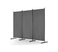 VEVOR Cloison de Séparation Paravent à 3 Panneaux 260 cm Séparateur Bureau Gris