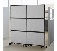 Cloison de séparation Paravent - Panneau double d'insonorisation - Cloison de bureau Gris - Optimal pour l'intimité du poste de travail