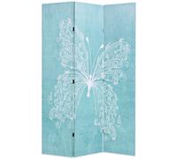 vidaXL Kamerscherm inklapbaar vlinder 120x170 cm blauw245885 Bleu G