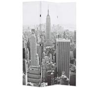 Cloison de Séparation Pliable 120x170cm New York Noir et Blanc Paravent vidaXL
