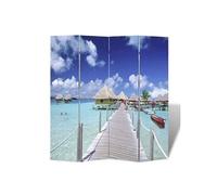 vidaXL Cloison de séparation 240476 – Pliable 160 x 170 cm Plage
