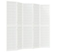 Cloison de séparation pliable 5 panneaux 200x170 cm Blanc