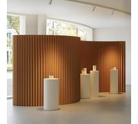 Cloison de séparation pliable en papier autonome, légère et portable pour un espace amélioré dans les dortoirs, studios et bureaux, marron, 200 x 100 ~ 200 cm