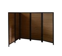 Cloison De Séparation Portable en Osier Tressé 1 M Haut, À Double Charnière, for La Maison, Le Bureau, Jardin Ou Terrasse(100X40CM-3Panels)