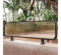 Cloison de séparation pour Salle à Manger, écran de confidentialité en Verre Noir pour espaces de Restauration et Restaurants - Cloisons décoratives pour comptoirs et Bureaux, Panneaux Grill