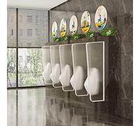 Cloison de séparation pour urinoir de salle de bain, verre dépoli, séparateur de pièce créatif, barrière de toilettes moderne, blanc, 1 pièce pour espaces élégants