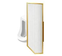 Cloison de séparation pour urinoir, paroi de Toilette translucide dorée, écran de séparation pour urinoir dans Les Toilettes publiques, Extension d'intimité pour hôtels, 40 x 90 cm (15,7 x 3