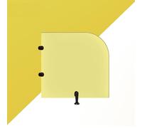 Cloison de séparation pour urinoir, séparateur pour urinoir homme, écrans de coné pour urinoir, cloison pour urinoir de piscine/centre commercial (Couleur : Blanc, Taille : 3 pièces) (Jaune)