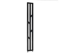 Cloison de séparation réglable en bois noir de 105 cm de haut Paravent en métal élégant avec design du sol au plafond pour le salon moderne