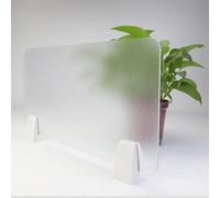 Cloison de séparation réglable givrée pour bureau et dortoir - Séparateur de confidentialité flexible pour une meilleure intimité et une meilleure visibilité de l'espace de travail