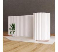 Cloison de Séparation Rétractable en Papier Flexible,Cloisons en Papier Flexibles et Ajustables,Cloison de Séparation D'intérieur Pliable en Papier Rétractable,Cloisons de bureau en papier(White,39.3~