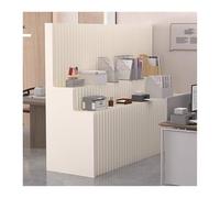 Cloison de Séparation Retractable Room Divider Portable Paper Wall 2-Layer Storage Display Rack, Folding Paper Room Divider Privacy Partition Screen for Indoor(3x2m/9.84x6.56ft)