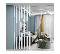 Cloison de séparation suspendue, cloison de séparation sur pied, colonne décorative, grille réglable en hauteur, pour salle de bain, balcon, cage d'escalier, entrée, écra,White-80CM/31.5IN/2.62FT