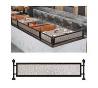 Cloison de séparation translucide pour espaces Repas, séparateur en Fer forgé pour Restaurants et Bars, cloison décorative pour comptoir - 150 x 30 cm