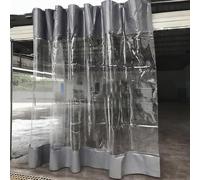 Cloison De Séparation Transparente Suspendue, Abri Robuste pour Terrasse Et Jardin, Résistant Au Vent Et Aux Intempéries, avec Œillets, pour Pergola Et Jardin (2,4 X 2,8 M, Côté Gris) (Côté Gris)