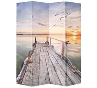 Cloison de séparation - vidaXL - 160 x 170 cm - Bois massif - Toile durable - Design contemporain