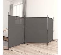 Cloison de séparation - VIDAXL - 3 panneaux - Anthracite - 525x180 cm - Tissu 100% polyester