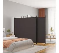 Cloison de séparation - VIDAXL - 3 panneaux - Marron - 525x180 cm - Tissu 100% polyester