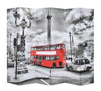 Cloison de séparation - vidaXL - Bus londonien - 228 x 170 cm - Noir et blanc - Design contemporain